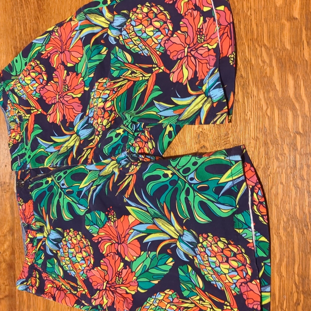 Men's Hudson & Barrow tropical print chino shorts sz 32